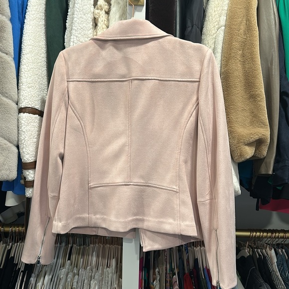 Faux suede blush pink jacket - Picture 3 of 4